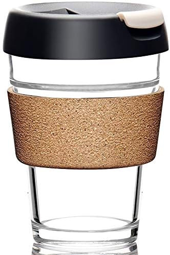 Henledar, Reusable Coffee Cup 12oz. Toughened Glass Cup with Natural Cork Band. 12-Ounce/340ml. E... | Amazon (US)