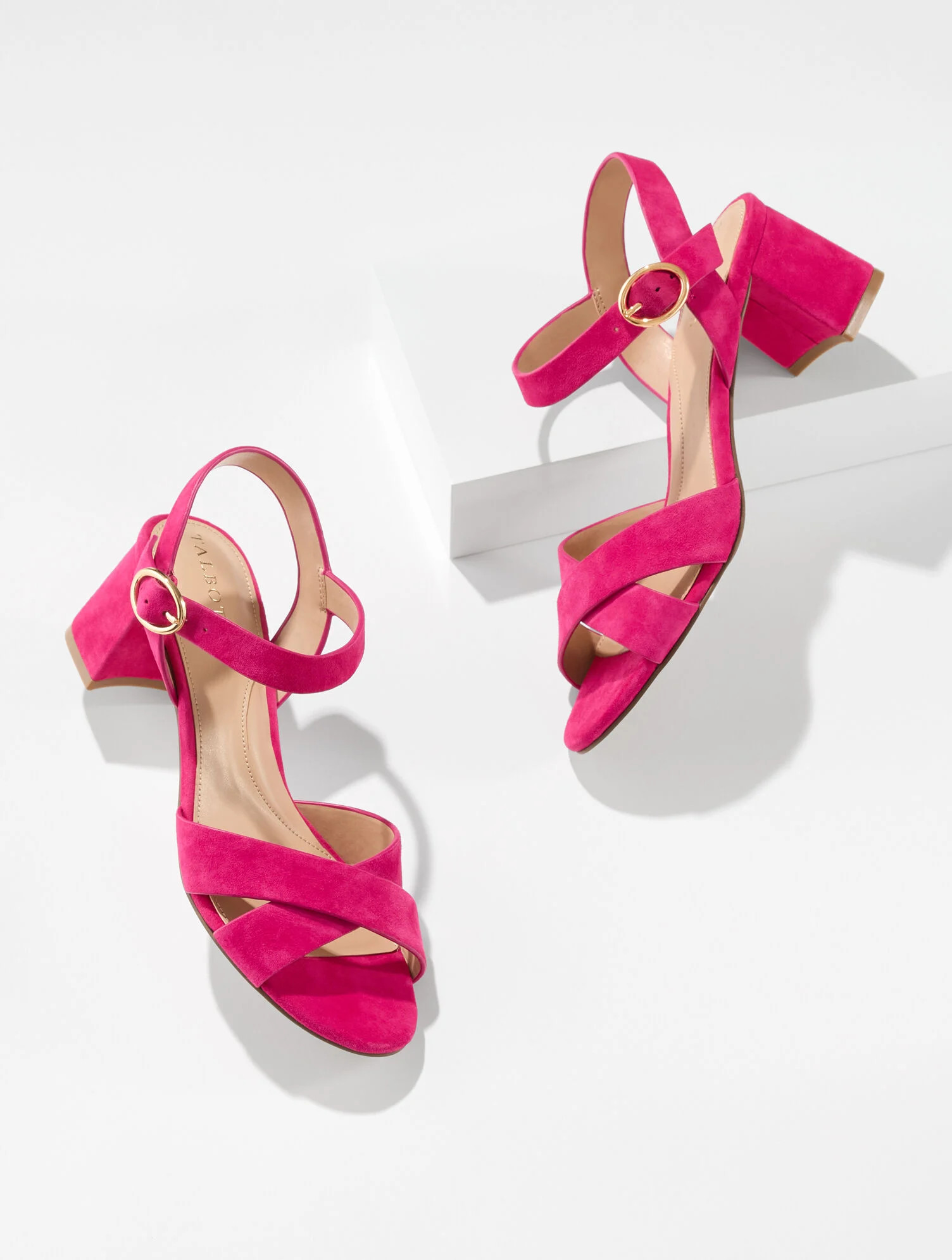 Myra Suede Block Heel Sandals | Talbots