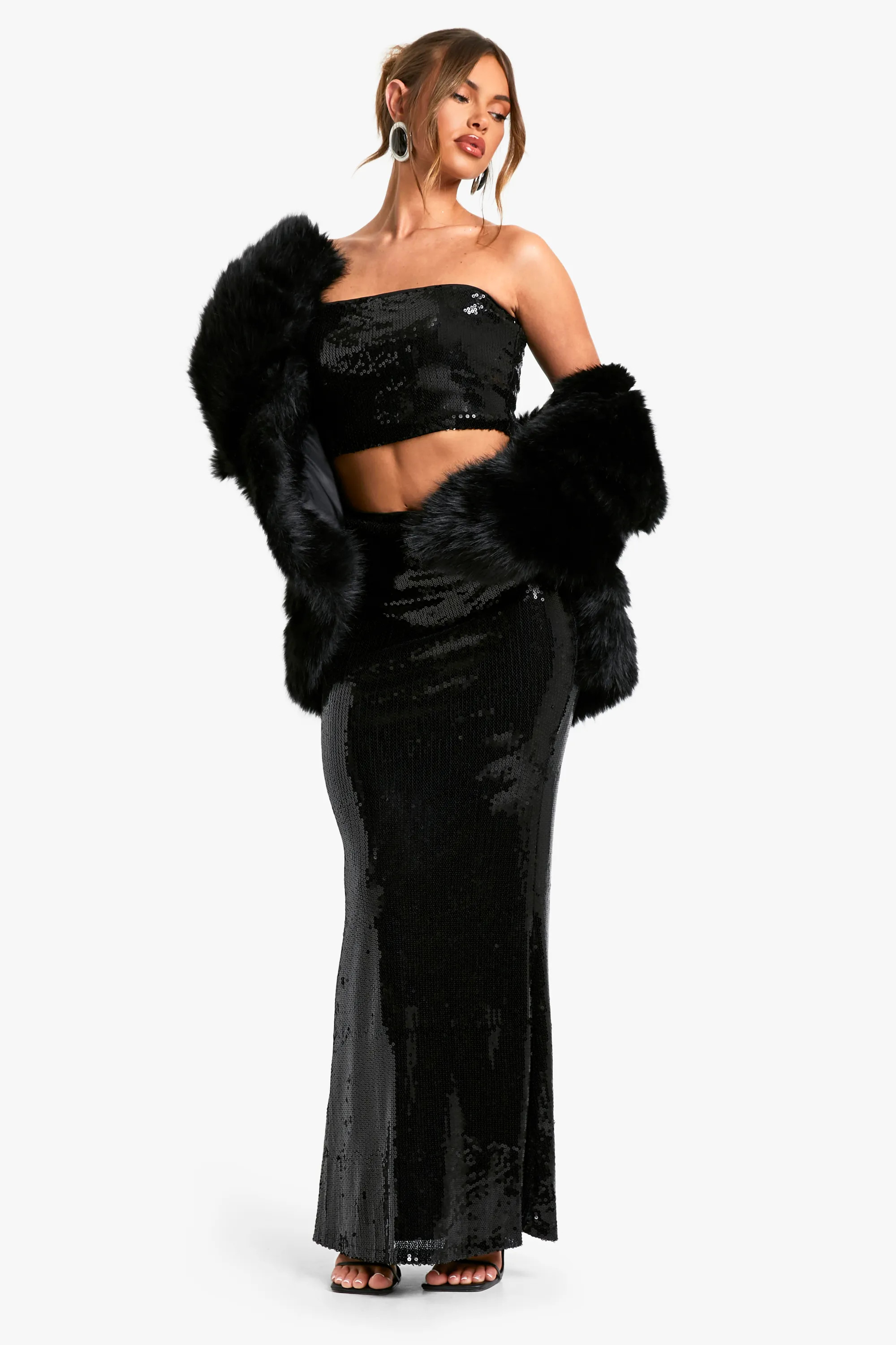 Sequin Maxi Skirt | Boohoo.com (UK & IE)