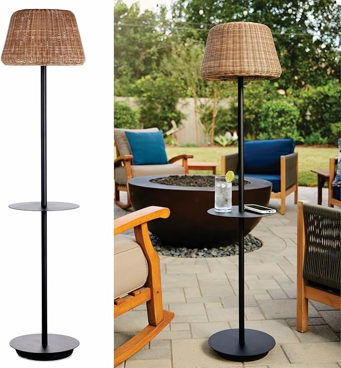 B&R Lighting Solar Outdoor Floor Lamp with Table - Cordless Outdoor Floor Lamp - Patio, Porch, Ga... | Amazon (US)