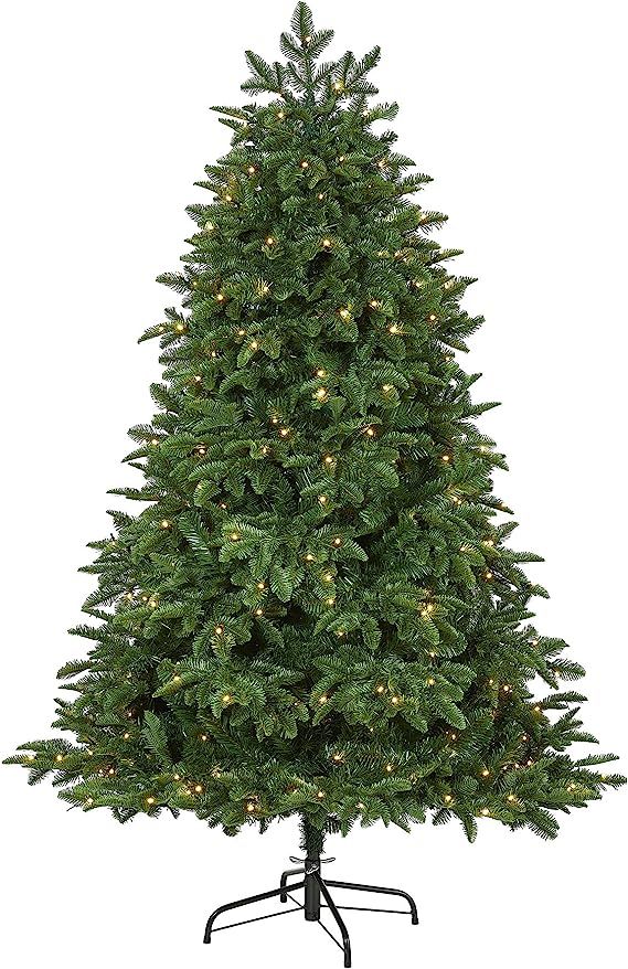 Nearly Natural 6ft. Wyoming Fir Artificial Christmas Tree with 350 Clear LED Lights and 844 Benda... | Amazon (US)