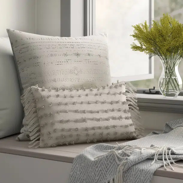 Coraline Textured Rectangular Cotton Pillow Cover & Insert | Wayfair North America