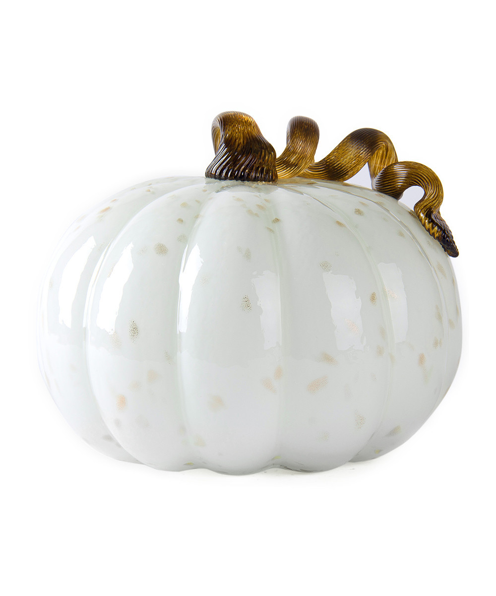 Glitzhome Decorative Figurines - Glass Pumpkin | Zulily