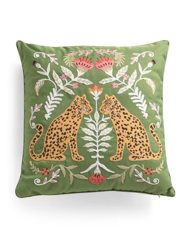 20x20 Indoor Outdoor Leopard Pillow | TJ Maxx