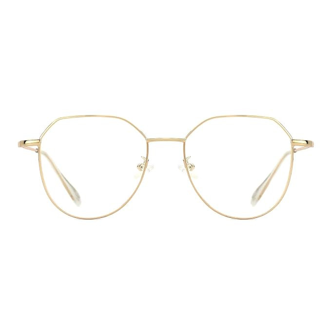 TIJN Pilot Irregular Metal Eyeglasses Non-prescription with Blue Light Blocking Lens | Amazon (US)