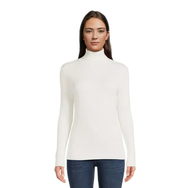 Time And Tru Women's Core Turtle Neck T-Shirt | Walmart (US)
