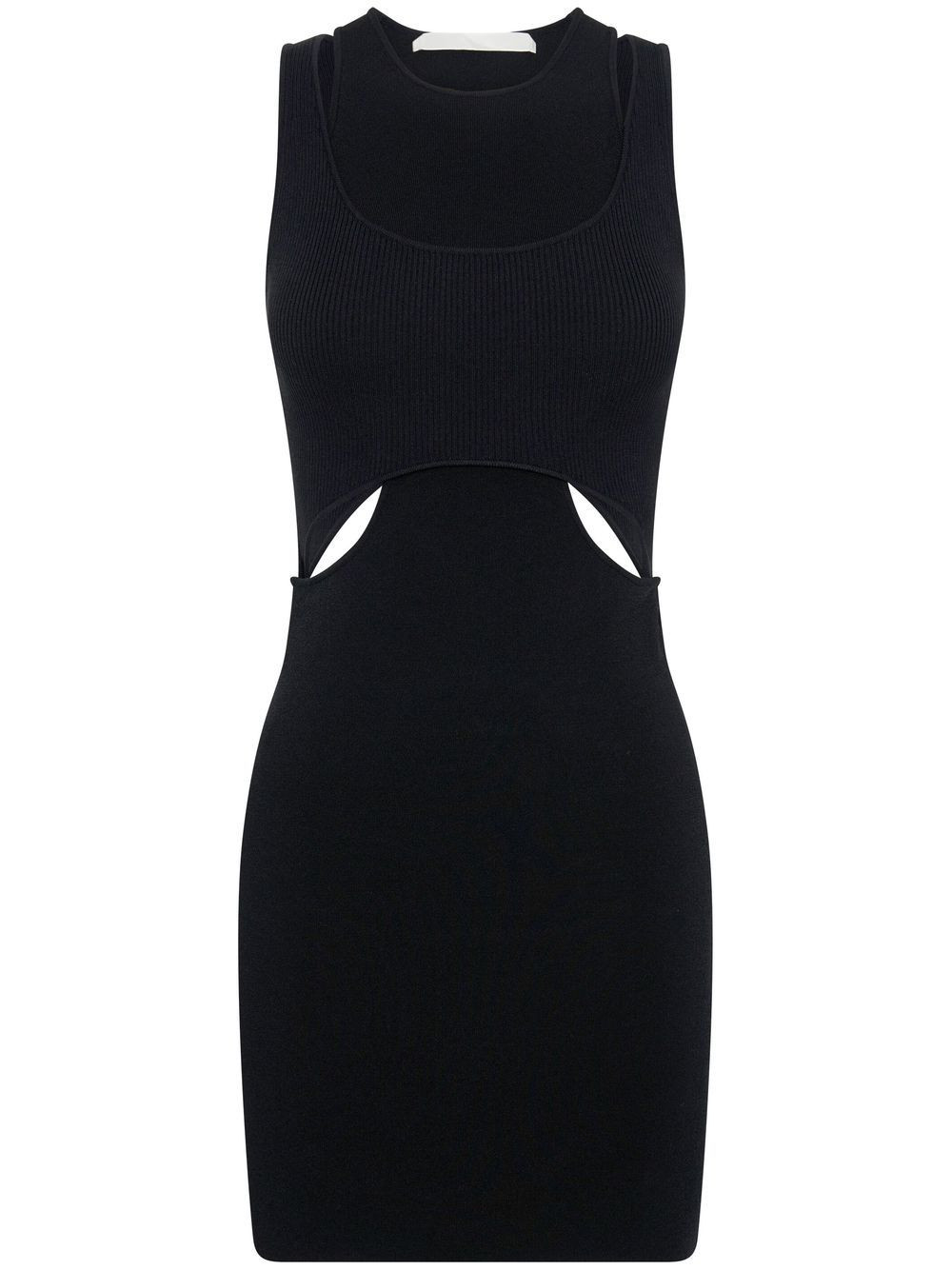 Dion Lee cut-out detail layered mini dress - Black | Farfetch Global