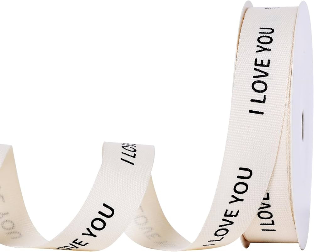 Valentine's Day I Love You Cotton Ribbon for Gift Wrapping Crafts Flower Bouquet Party Decoration... | Amazon (US)