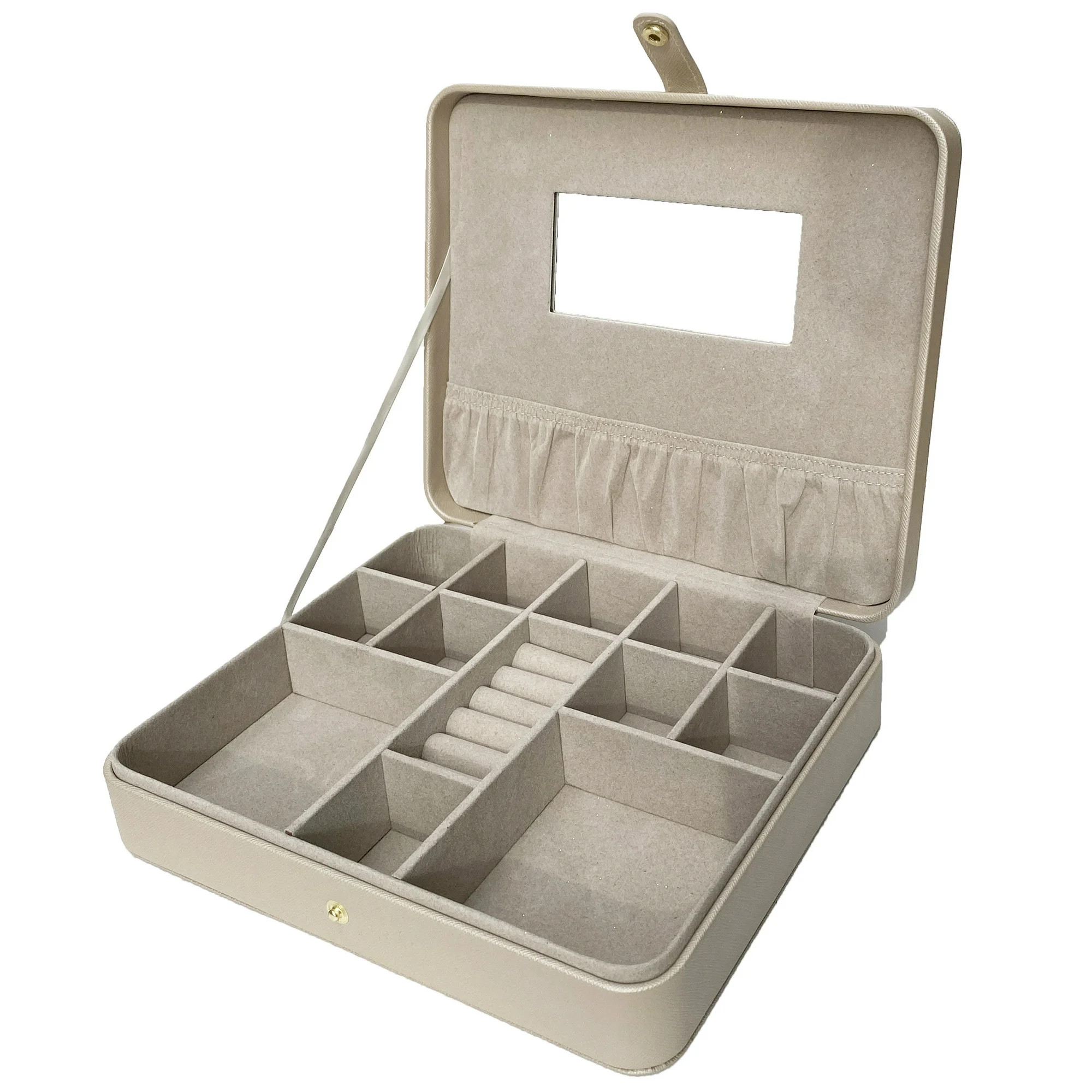 Hives and Honey Melissa Leather Large Jewelry Travel Case for Women - Gold | Walmart (US)