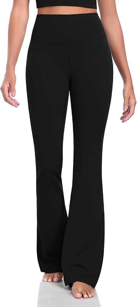 HeyNuts Harmony Flare Leggings 29"/30.5"/32.5"/34.5", High Waisted Tummy Control Wide Leg Bootcut... | Amazon (US)