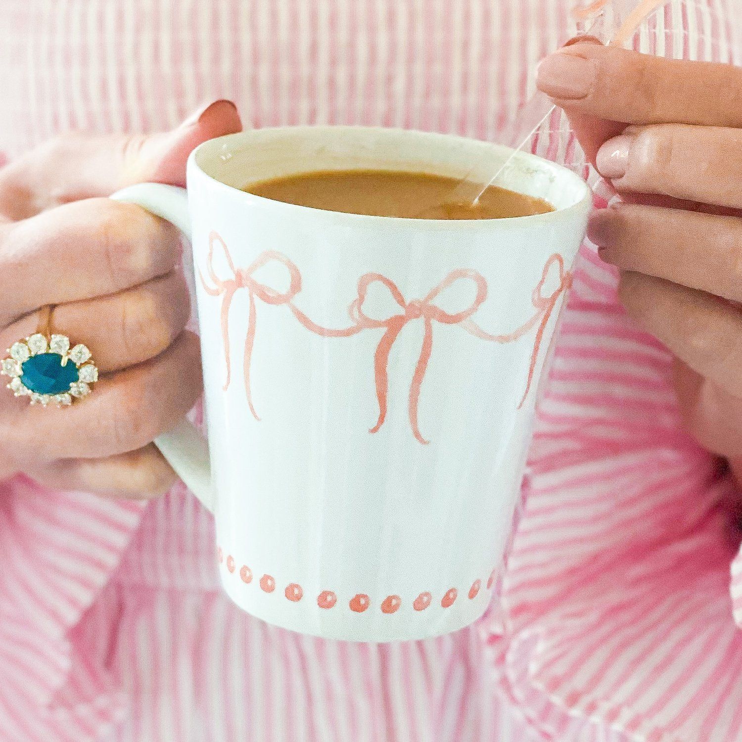 French Bows Watercolor Latte Mug — Simply Jessica Marie | Simply Jessica Marie