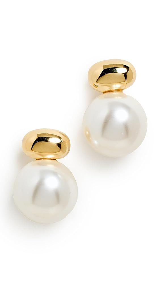 SHASHI Women's Gold Pearl Stud Drop Earrings | Amazon (US)