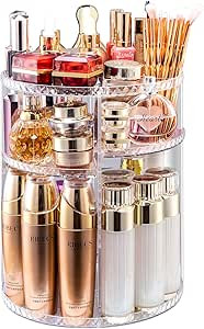 sanipoe 360 Diamond Rotating Makeup Organizer, Large Capacity Detachable Spinning Cosmetics Stora... | Amazon (US)