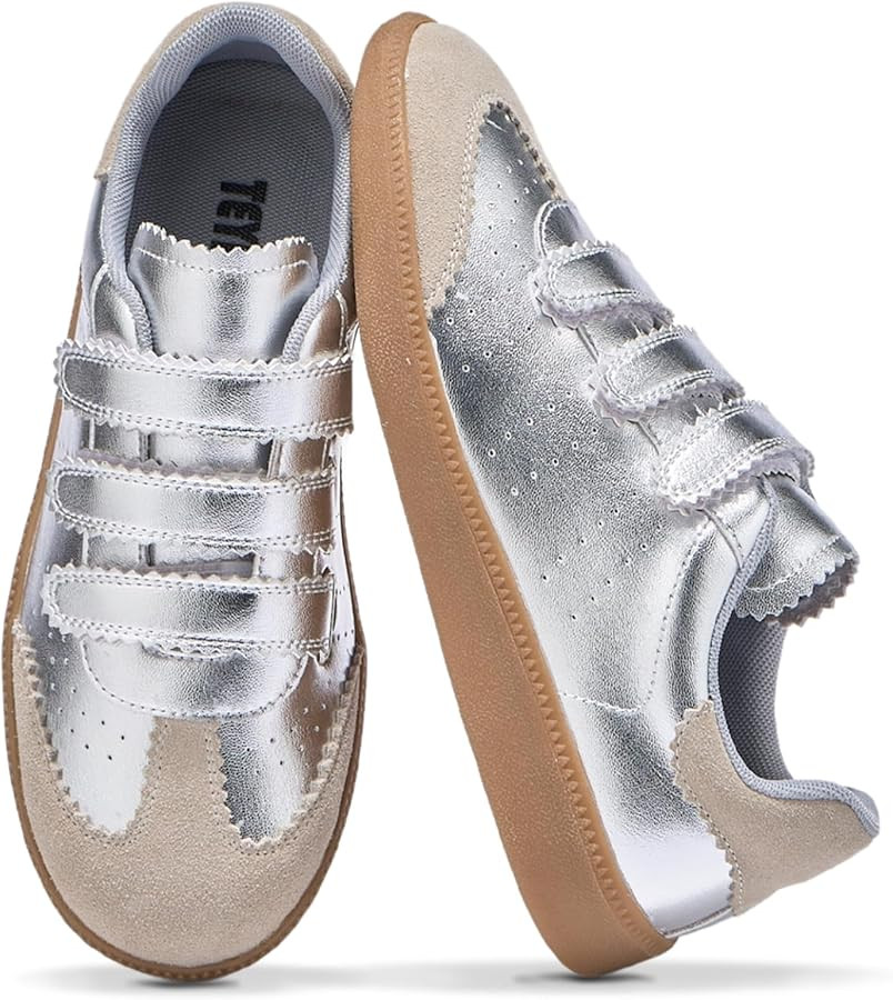 Sneakers for Women Lightweight Tennis Shoes Fashion Vegan Leather Hook & Loop Sneakers Non-Slip W... | Amazon (US)