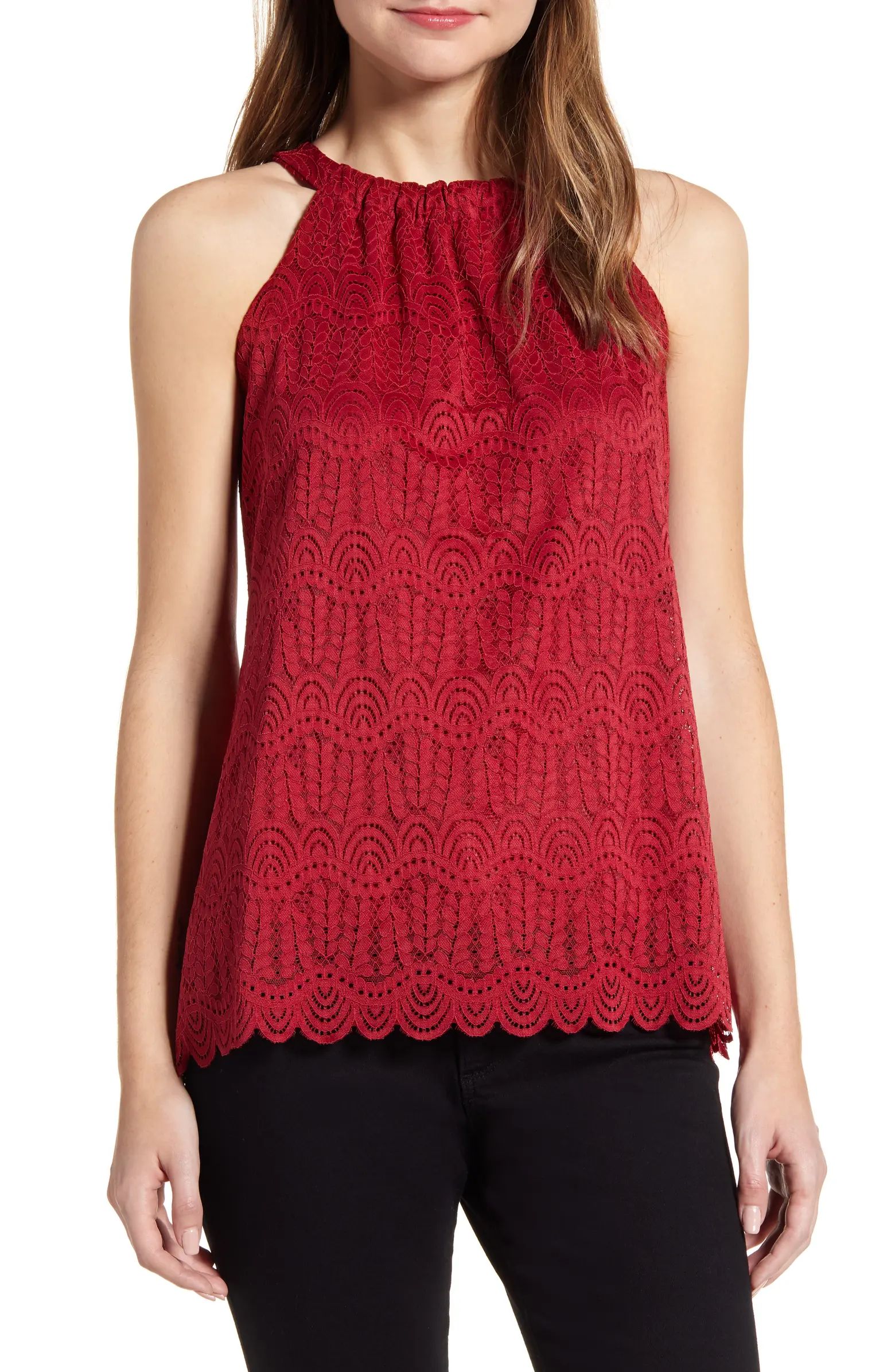 Loveapella Lace Halter Neck Tank Top | Nordstrom