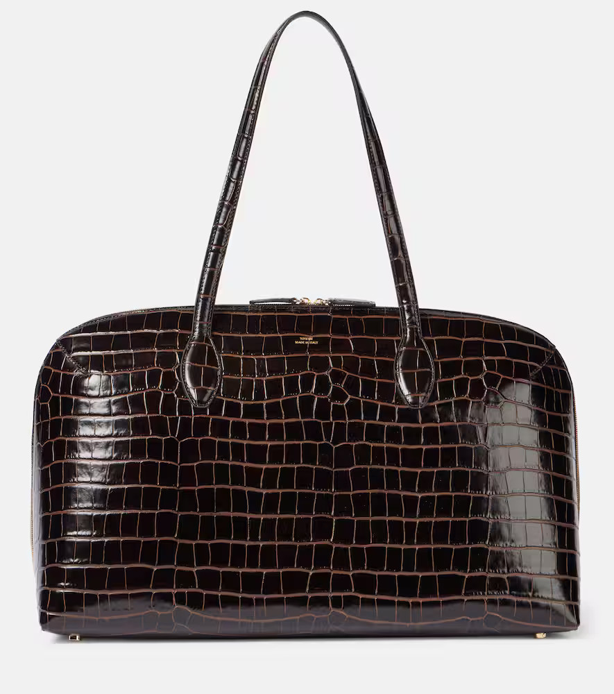 Toteme Croc-effect leather tote bag | Mytheresa (US/CA)