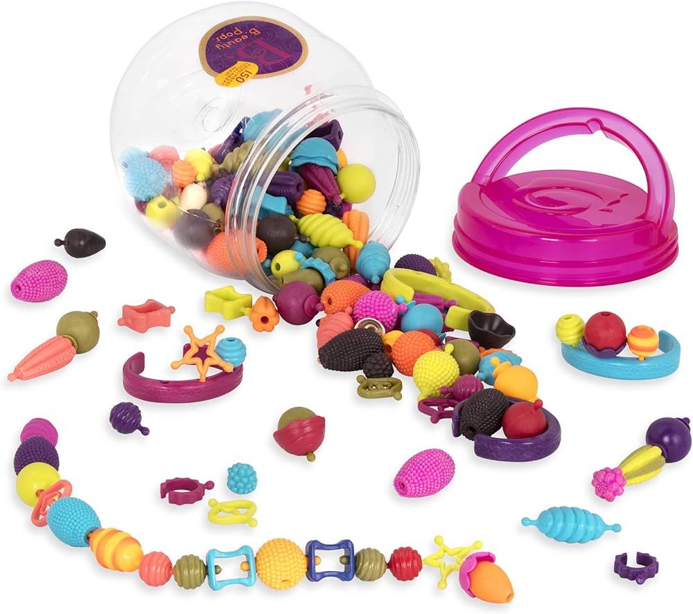 B. toys – Pop Arty! 150 Pcs- Jewlery Making Kit- Creative Pop Snap Bead Set for Kids –DIY Cra... | Amazon (US)