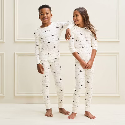 Kids' Holiday Dachshund Matching Family Cotton Pajama Set - Wondershop™ Cream 12 | Target