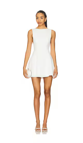 Sonya Flare Mini Dress in White | Revolve Clothing (Global)