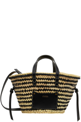 Beige & Black Cadix Mini Tote | SSENSE