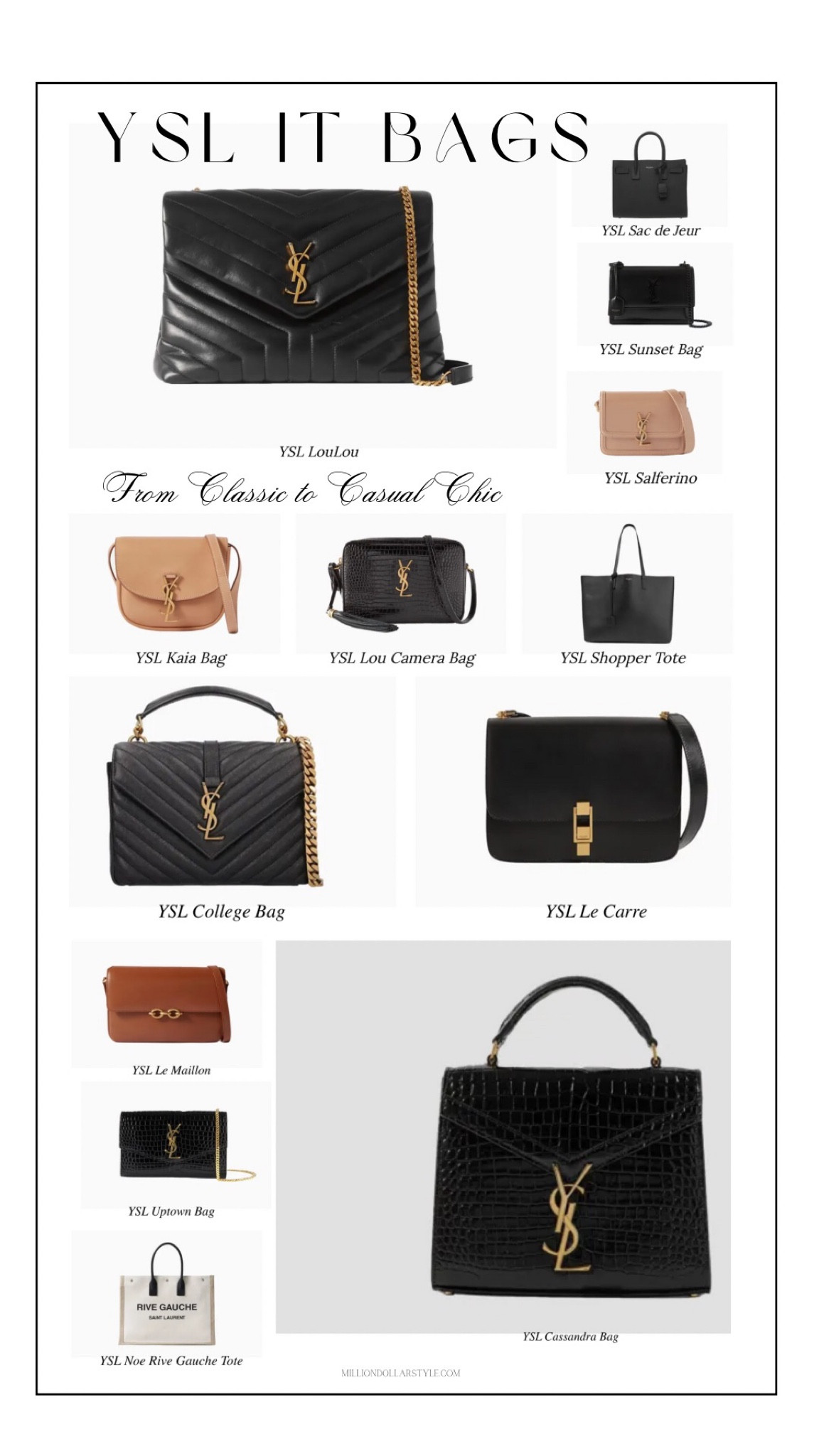 Best Yves Saint Laurent investment Bags in 2023! 
#designerbags #investmentbag #ysl  

#LTKstyletip