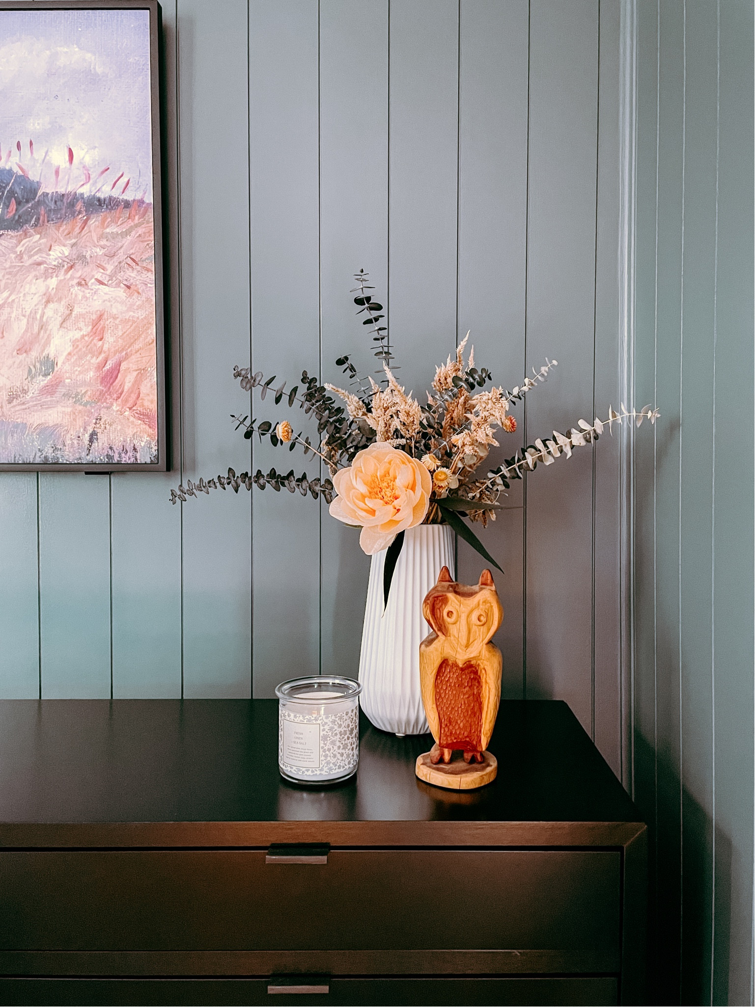Finally a finished corner of our study! I ran around the house collecting a few favorite things to do a teensy bit of styling, and it turned out so cute!

#LTKhome #LTKSeasonal