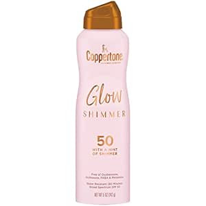 Coppertone Glow with Shimmer Sunscreen Spray, Water Resistant , Broad Spectrum, SPF 50, 5 Oz | Amazon (US)