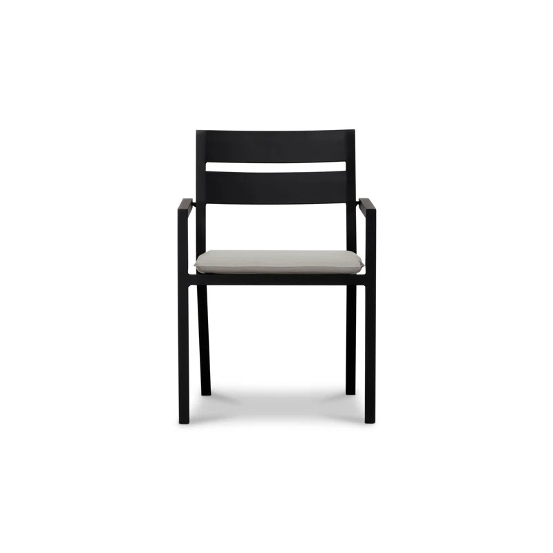 Vivant Metal Outdoor Dining Armchair with Cushion | Wayfair North America
