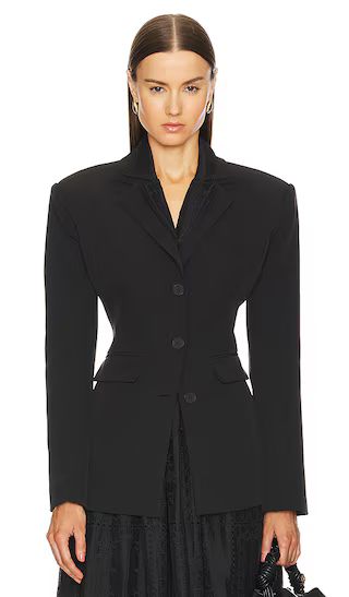 Recycled Twill S Curve Jacket in Black | Revolve Clothing (Global)