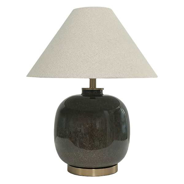 Brown Lamp with Empire Shade, Medium | At Home