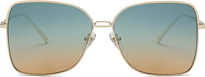 SOJOS Large Square Oversized Sunglasses for Women Big Designer Style Sunnies SJ1082 | Amazon (US)