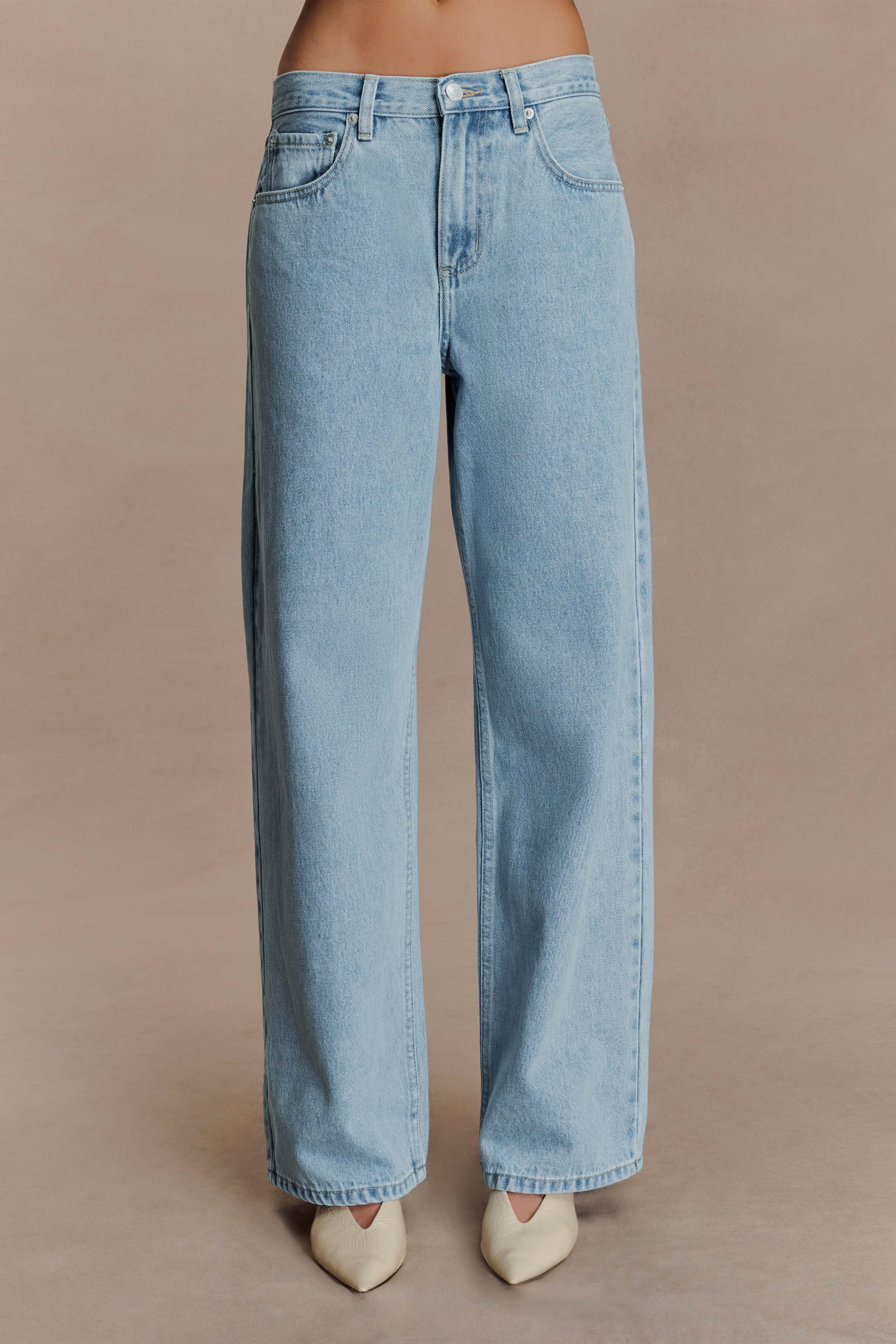 Mannon Mid Rise Denim Jeans - 80'S Blue | MESHKI US