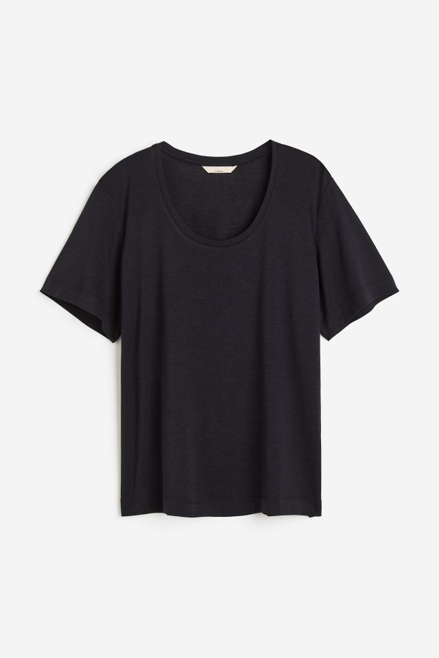 Silk-blend T-shirt | H&M (US + CA)