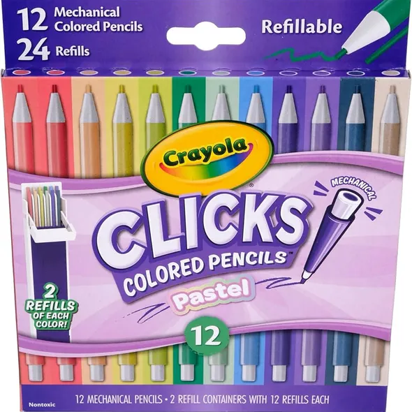 Crayola Clicks Mechanical Colored Pencils, 12 Pastel Colors product image from the verified GPgrows LTK collection