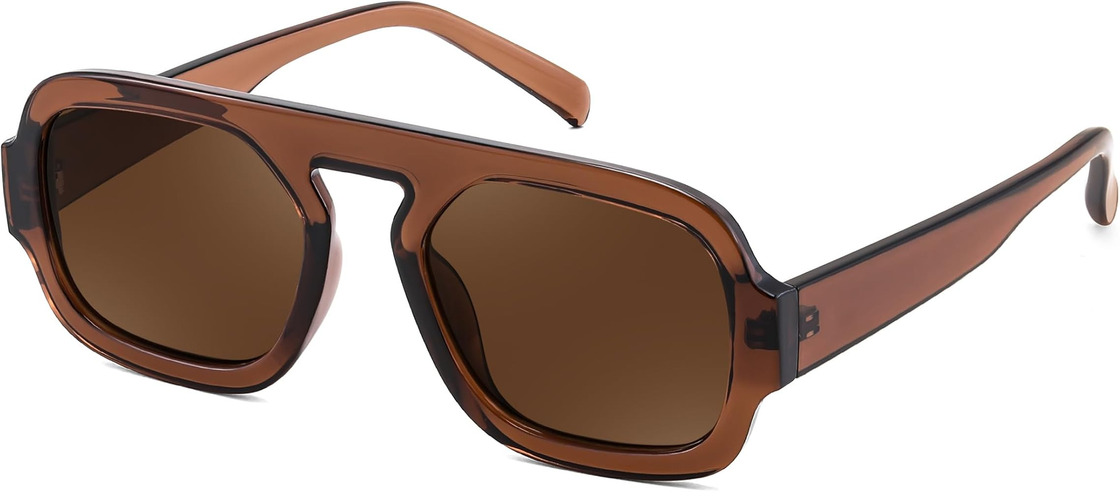 FEISEDY Retro Square Aviator Sunglasses Women Men 70s Vintage Trendy Plastic Frame Sun Glasses B4... | Amazon (US)