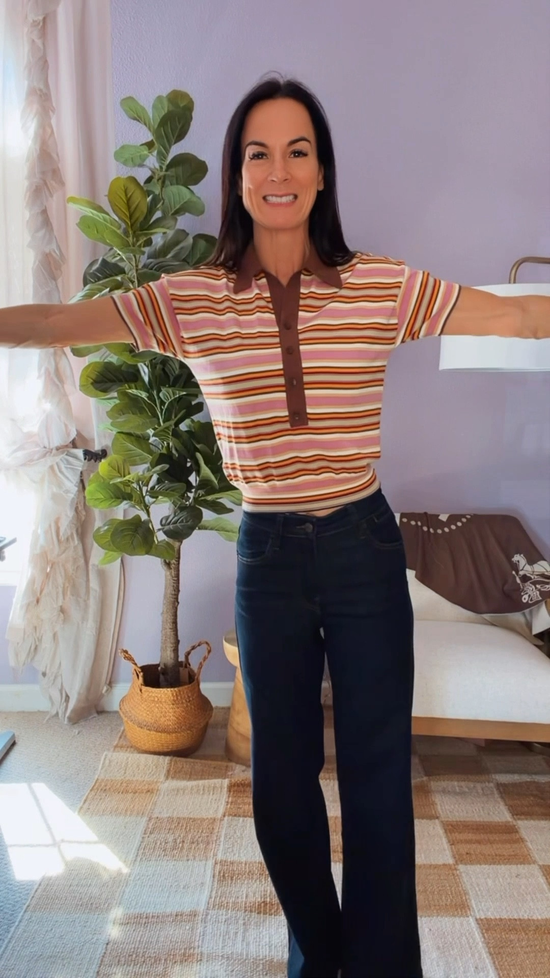 I didn’t realize how much my jeans were working against me until I tried these on.

These are the Ruti Palazzo jeans — a clean midrise, structured wide leg, and that perfect dark wash that instantly elevates even the simplest top. Polished, flattering, and comfortable enough to wear all day without adjusting once.

I styled them casual here, but throw on a blazer and you’ve got instant impact.
This is the kind of denim that makes getting dressed feel effortless again.

If you care about fit, movement, and timeless style… these are it.

Wearing S top and size 2 denim

#nicolecoleestyle #ltkstyletip 
#ModernWomenStyle
#ElevatedEveryday
#ChicAtAnyAge 



#LTKdayinmylife #LTKgrwm #LTKootd