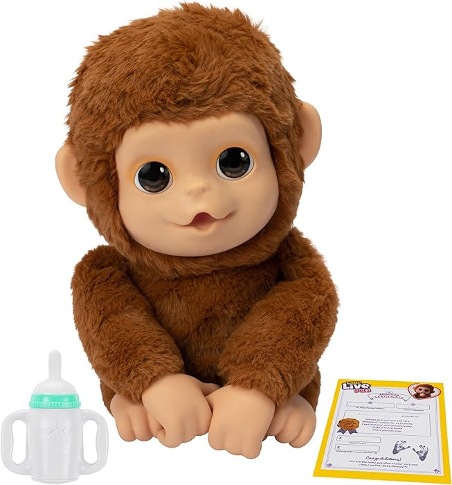 Little Live Pets My Baby Monkey Mango Plush Interactive Monkey Toy Set Interactive Pets
        5... | Amazon (US)