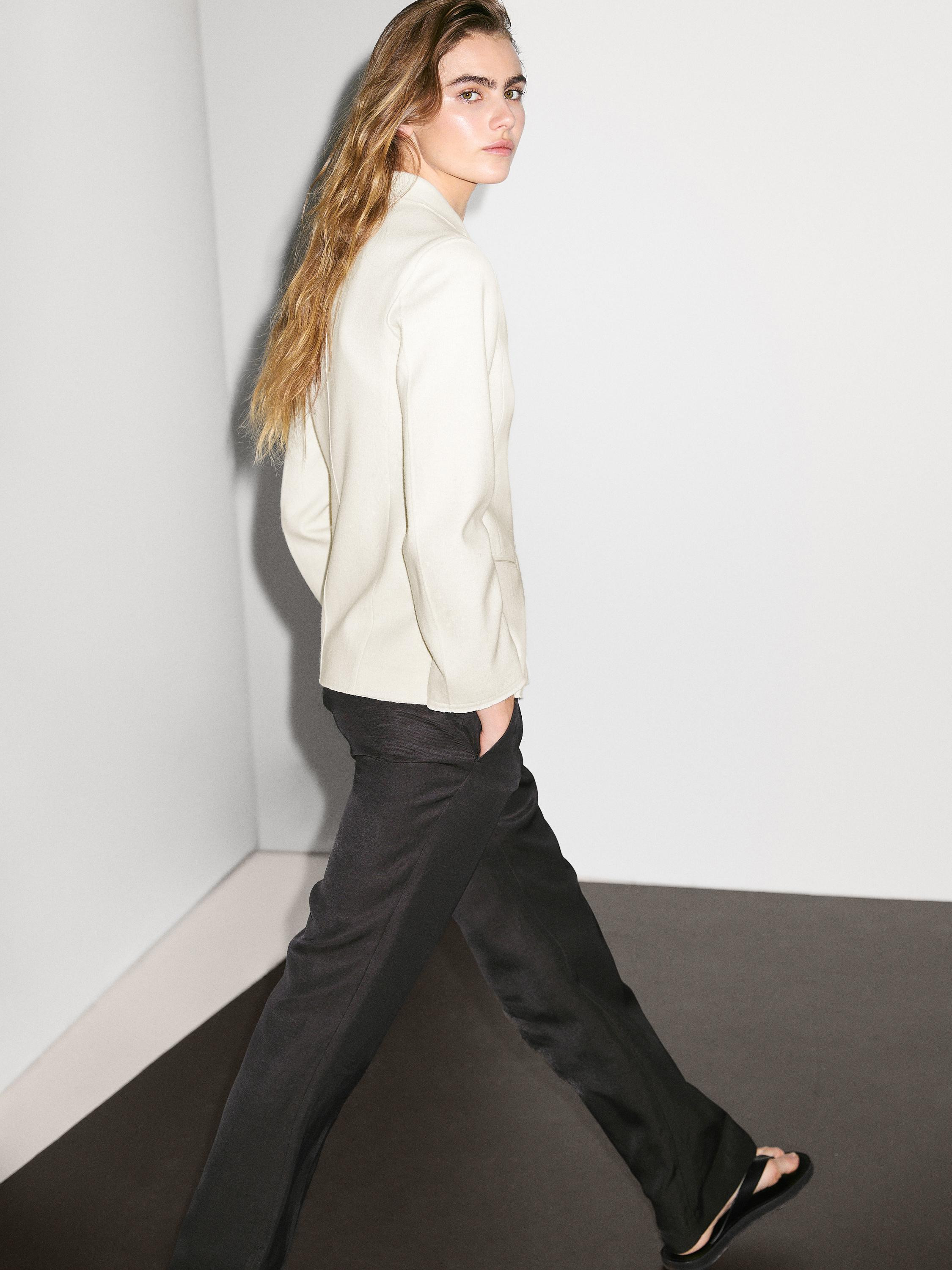 Fine wool blend blazer | Massimo Dutti UK