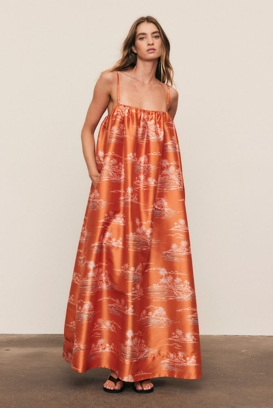 Kauai Maxi Dress in Rust | Bohemian Traders