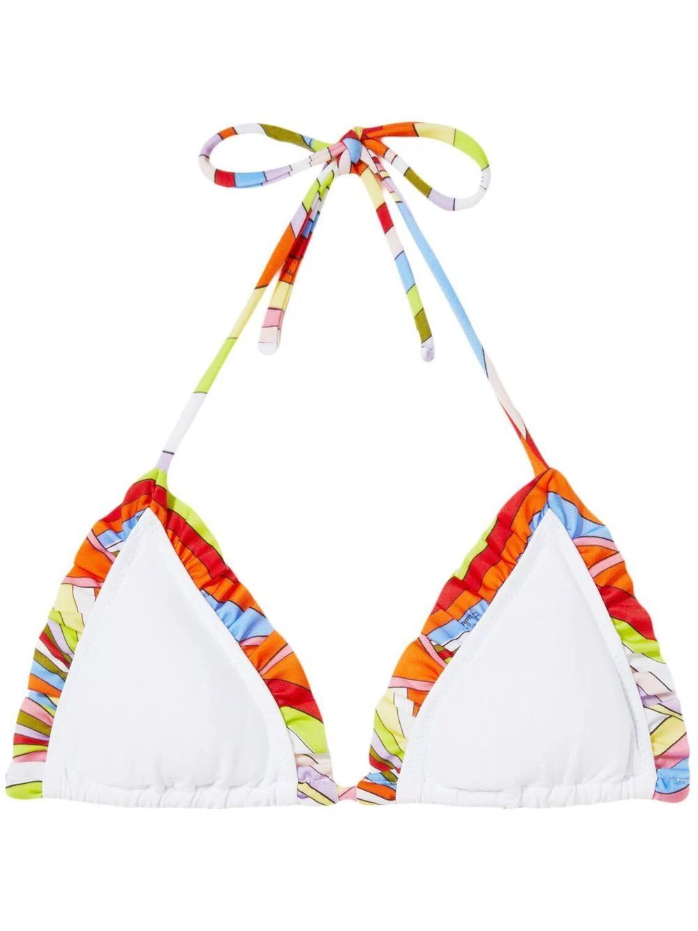 PUCCI ruffle-trim Halterneck Bikini - Farfetch | Farfetch Global