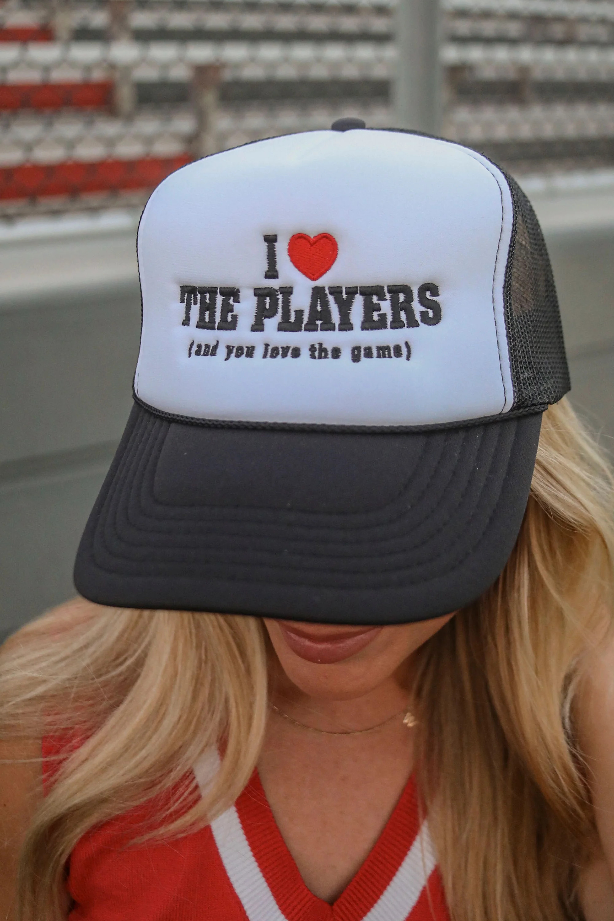 friday + saturday: i love the players trucker hat | RIFFRAFF