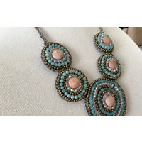 stunning Vintage Handmade Beadwork Necklace With Unique Crocheted Base - Please Read Description | Etsy (US)
