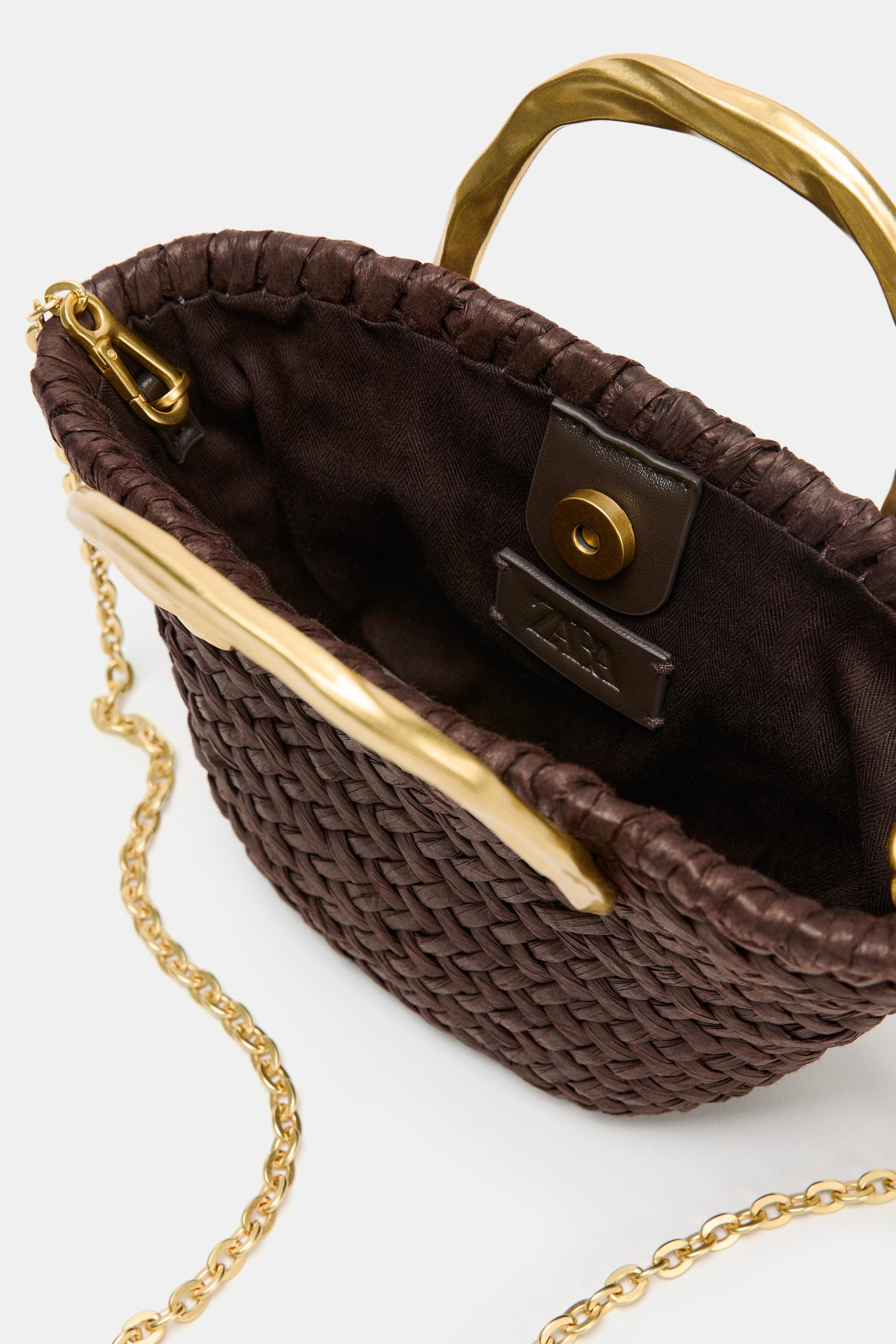 MINI BUCKET BAG WITH METAL HANDLE DETAIL | Zara US