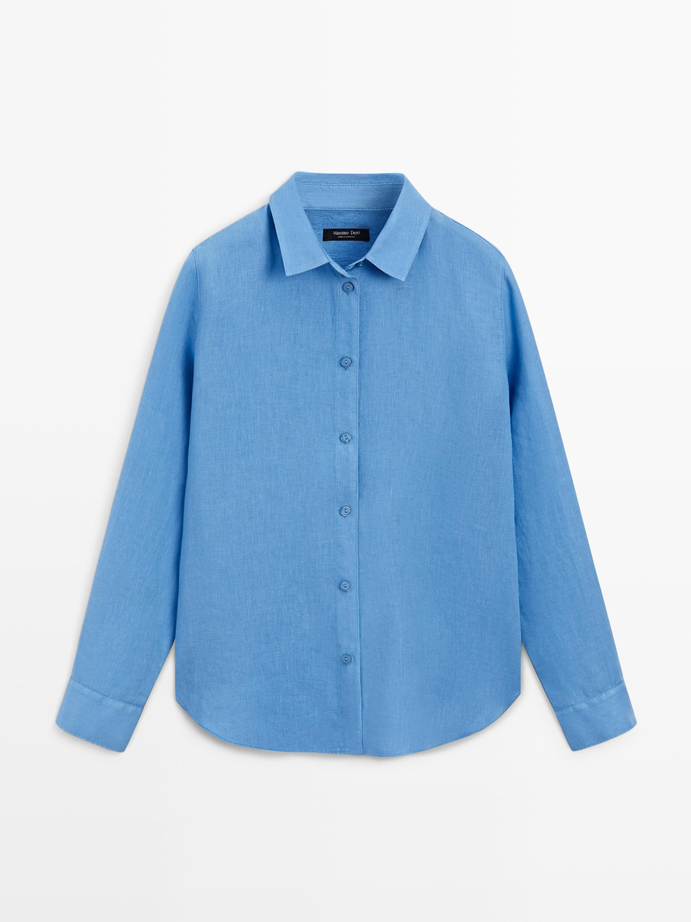 Flowing 100% linen shirt | Massimo Dutti UK