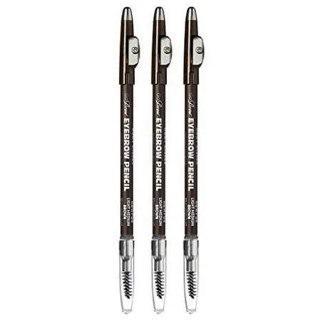 Ruby Kisses GoBrow Eyebrow Pencil Sharpenable Longwear Long Lasting Eyebrow Wooden Pencil for Natural-Looking Brows 3 PACK (Medium Brown) | Walmart (US)