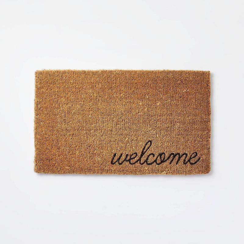 1&#39;6&#34;x2&#39;6&#34; Welcome Doormat Black - Threshold&#8482; designed with Studio McGee | Target