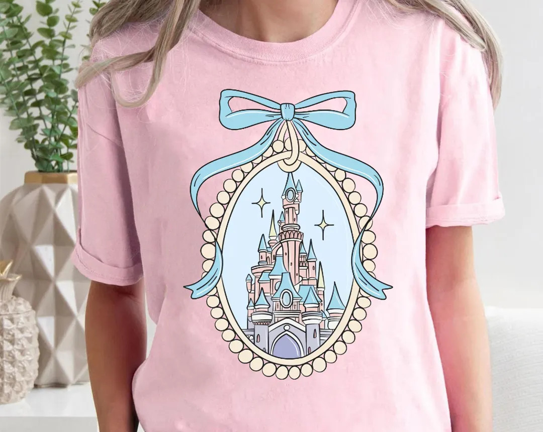 Vintage Disney Castle Shirt, Princess Castle Tshirt, Retro Castle Bow Tee, Disney Family Trip, Wd... | Etsy (US)