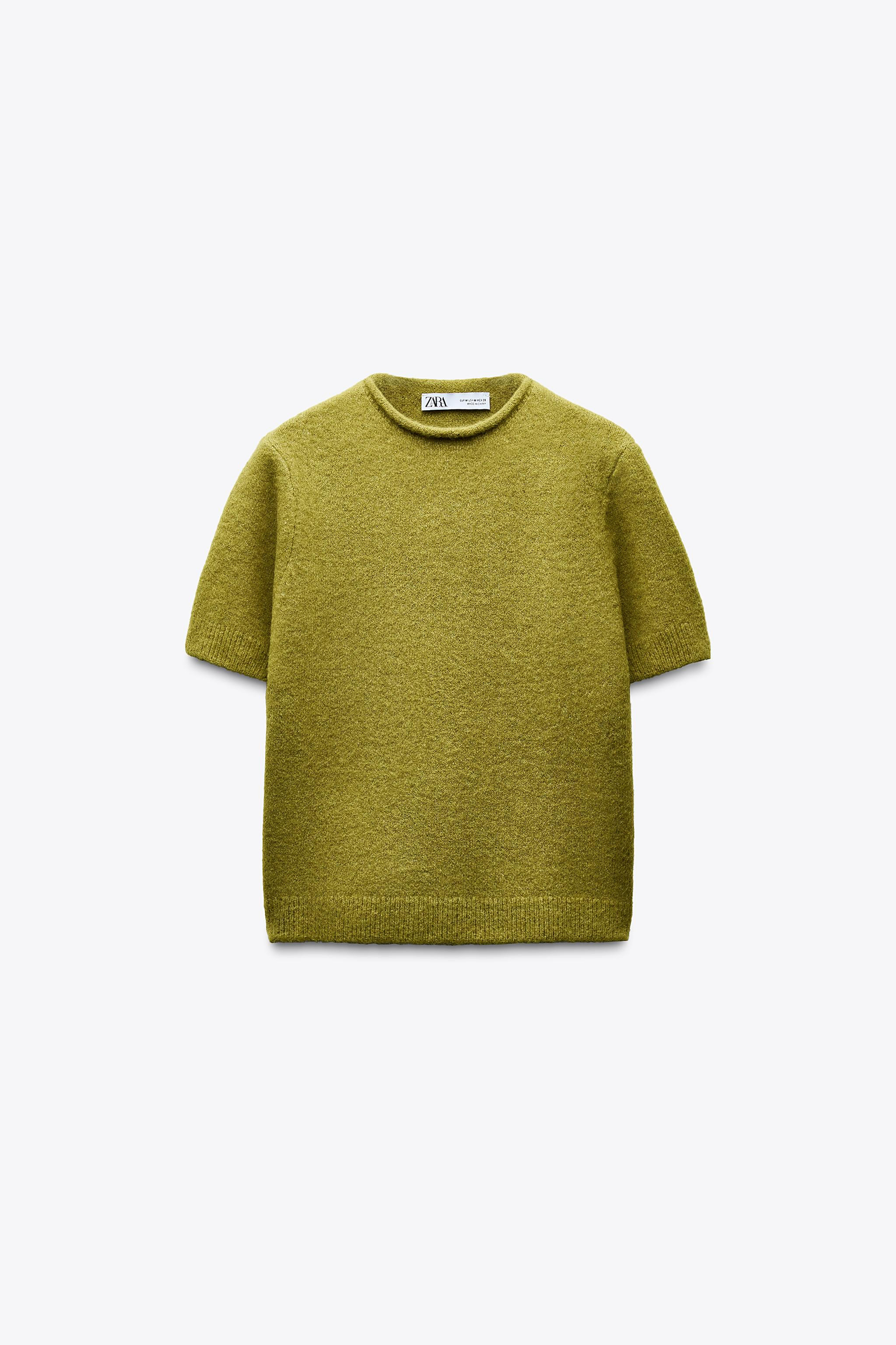 SOFT SHORT SLEEVE KNIT SWEATER | Zara US