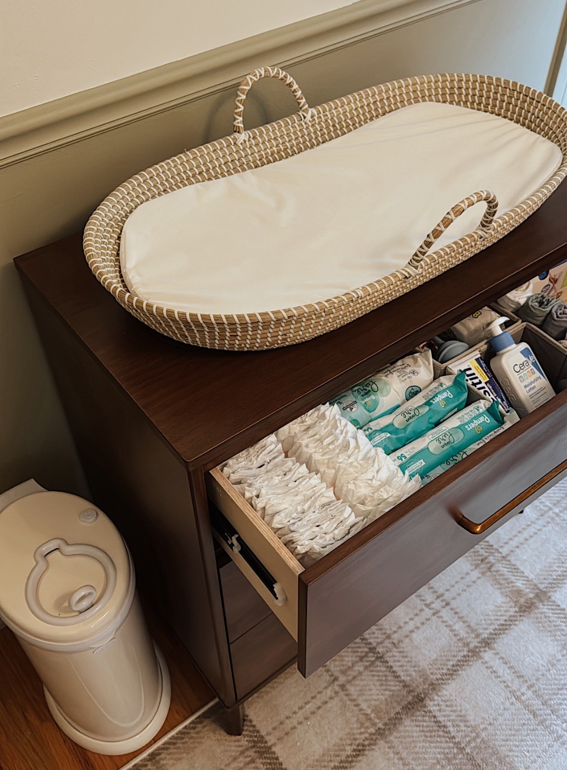 nursery dresser and changing station 🍼

#LTKBaby #LTKFamily #LTKKids