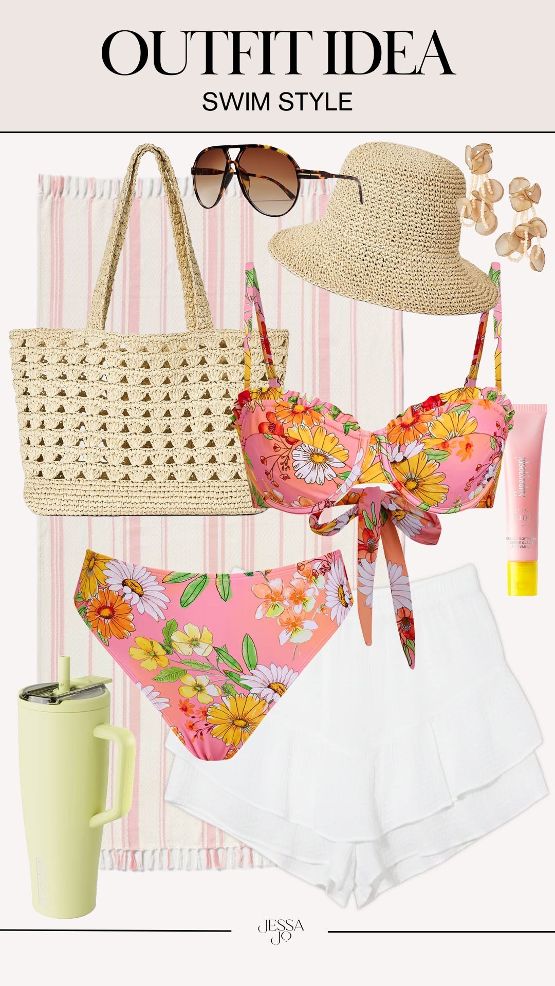 Swim style outfit idea. Cupshe swim. Beach day outfit. Summer style. Target beach accessories. Trendy swim style. Pool day outfit idea.

#LTKSwim #LTKSeasonal #LTKootd